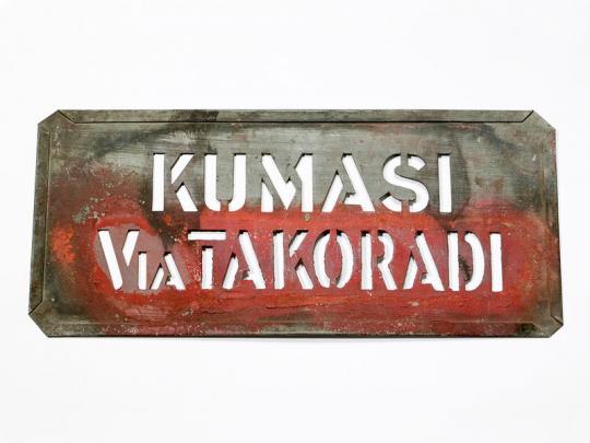 Stencil, Kumasi via Takoradi, made for John Pollock & Co, 1950s
