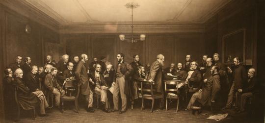 Reproduction of The Central Executive Cotton Famine Relief Committee, by Frederick Shields and Arthur Hughes, about 1869