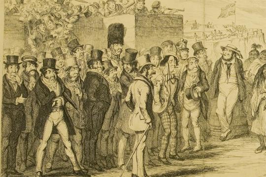 Probable Effects of Over Female Emigration (detail), by George Cruikshank, 1851