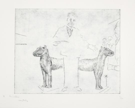 History of the Benin bronzes, Plate 10: The Lecture, by Tony Phillips, 1984