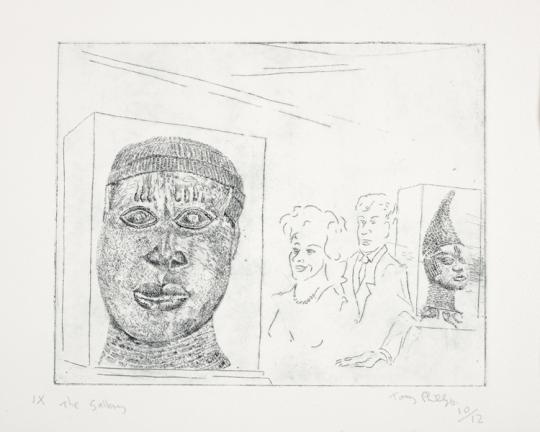 History of the Benin bronzes, Plate 9: The Gallery, by Tony Phillips, 1984
