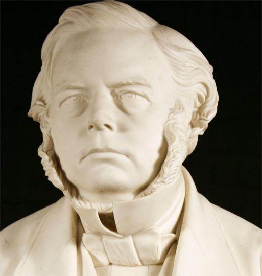 Bust of John Bright (detail), made by Robinson & Leadbetter, 1867