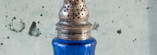 Pepper shaker (detail), made in Bristol, about 1780