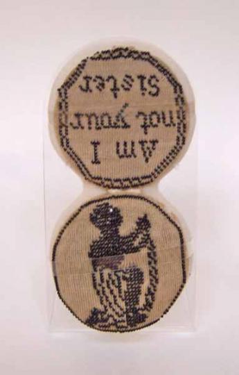 Pincushion, Am I not your Sister, maker unknown, about 1820 
Copyright Manchester Art Gallery