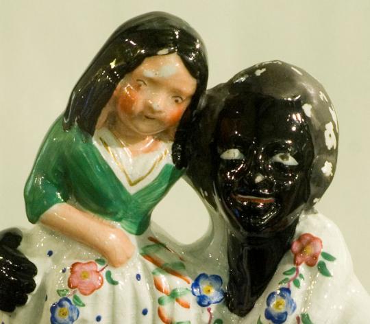 Uncle Tom and Little Eva (detail), made in Staffordshire, after 1852